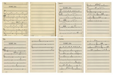 Sheet Music for ''Swingin' the Alphabet'', Including the Lyrics Performed by ''3 Girls'' -- 16 Scores Total for Lyrics & Instruments -- Each Runs 2-3pp., Very Good Condition
